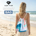 Beach Towel Backpack (1 Pack- Pink Blue / 75”x 35”)