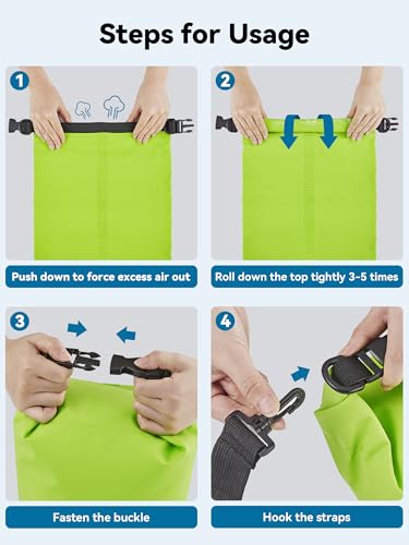 Waterproof Dry Bag Backpack with Emergency Whistle (5L / Lemon Green)