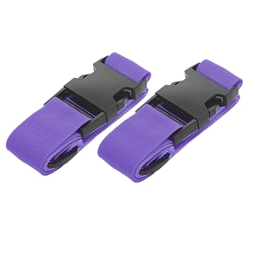Luggage Straps for Suitcases (2Pcs Purple / 45 In Connect)