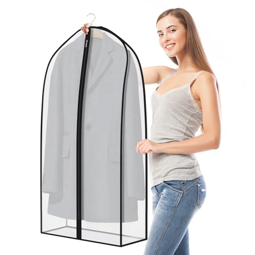 Suit Bags for Closet Storage Dust Covers for Hanging Clothes 43 in (43"-2pcs)