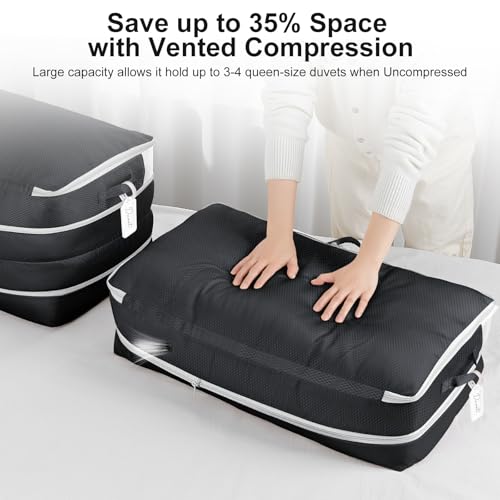 Comforter Storage Bag (4 Packs / Black)
