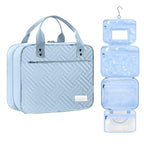 ESSENTE Women's Travel Toiletry Bag with Removable Pouch and Hanging Hook (POWDER BLUE)