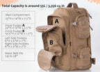 Large Tactical Backpack Bag For Hiking (Camo)