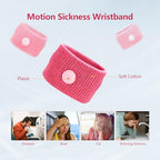 Motion Sickness Wristband (Large, 2 Pairs / Rose Red)