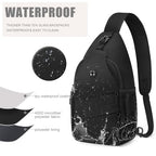 Crossbody Bags for Women Men Trendy Sling Bag Backpack Chest Bag (Large / Black)
