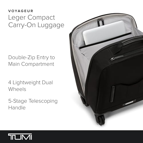 Voyageur Leger 4 Wheeled Luggage (BLACK/GUNMETAL / 16" Compact Carry-on)