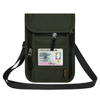 Neck Wallet for Travel (Olive Green)