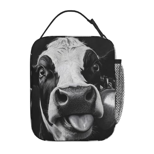 Cow Insulated Lunch Box for Women Men Cow Lunch Bag for Travel (Cow01)