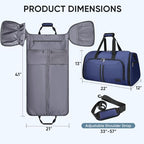 Garment Bags for Travel (Navy / Convertible)
