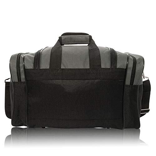 17" Blank Duffle Bag in Gray and Black (Gray)