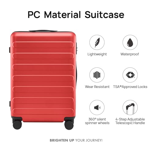 Medium Checked Luggage 24 Inch (02-Raspberry (Basic) / Checked 24-Inch)