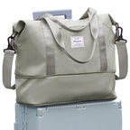 Travel Duffle Bag Carry On Weekender 18x14x8 Gym Work Bags for Women Men (A87-greybrown / X-large)
