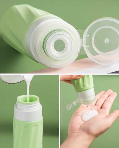 Travel Size Toiletries 8 Pack (3oz bottle 3oz jar / Water Green)