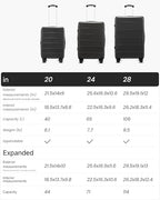 24 Inch Medium Checked Luggage (24 Inch / White Brown)