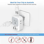 Australia Plug Adapter (White grey-Type I)