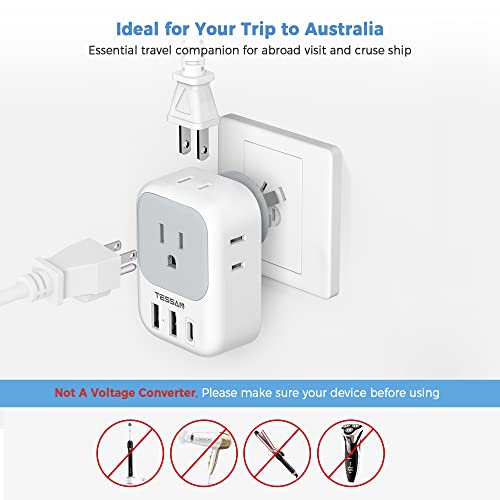 Australia Plug Adapter (White grey-Type I)