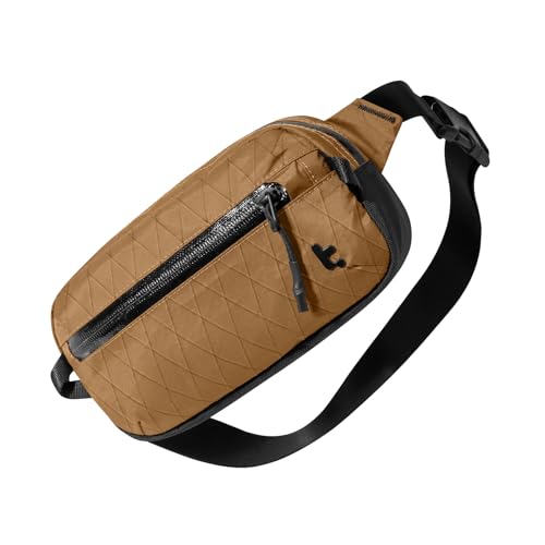 1.5L X Pac Sling Bag with RFID Blocking Crossbody Pack for Men Women (X-Pac Brown / 1.5L)