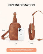 Crossbody Bags for Women Leather Cross Body Sling Bag for Woman Travel Mocha Brown (0-mocha Brown)
