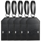 5 Pack Luggage Tags for Suitcases Bag Tag (5 Pack Black Plane)