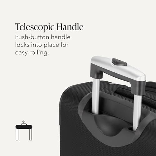 Sion Softside Expandable Spinner Luggage Durable Lightweight Travel Suitcase (3-Piece Set (Carry-On/Medium/Large) / Black)