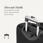 Sion Softside Expandable Spinner Luggage Durable Lightweight Travel Suitcase (3-Piece Set (Carry-On/Medium/Large) / Black)