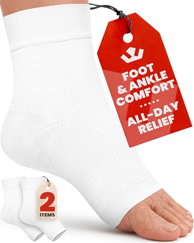 Ankle Compression Sleeve (White / 2XL)