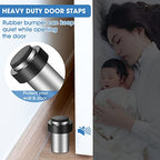 20 Pcs Floor Mounted Door Stopper Stainless Steel (Silver)