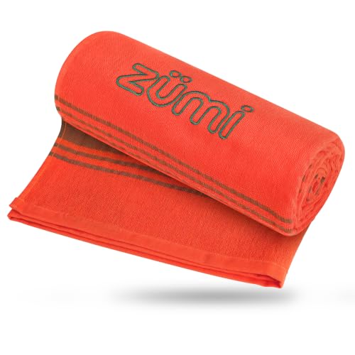 100% Cotton Quick Dry Travel Towel (Orange Large)