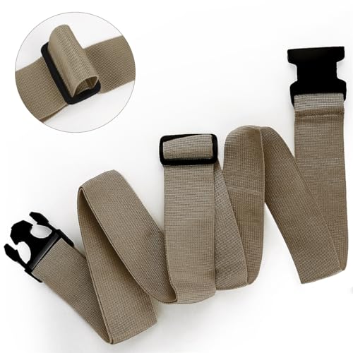 4 Pack Luggage Connector Straps Carry On Multiple Suitcases (4Pcs Brown / 45 In Connect)