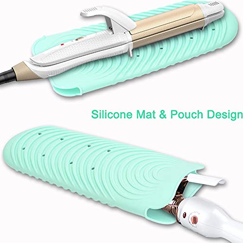 Heat Resistant Mat for Curling Iron (Green)