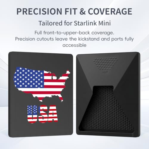 Starlink Mini Protective Cover (Flag-black)