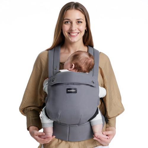 PureHug Baby Carrier (Cotton-Grey / Regular Fit (25"-50" Waist))