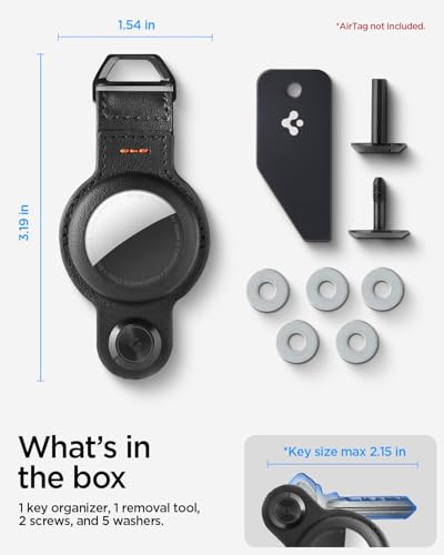for AirTag Key Organizer (Black (With Airtag Slot))