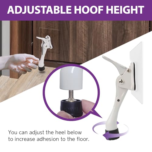Door Stopper with Adhesive Bracket Stickers (Black / 4 INCH X 1 PACK)