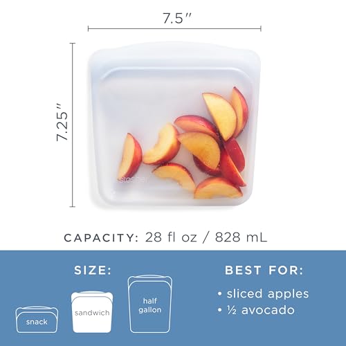 Premium Reusable Silicone Food Storage Sandwich Bag (Clear / Single)