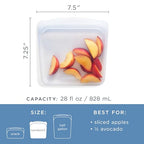 Premium Reusable Silicone Food Storage Sandwich Bag (Clear / Single)