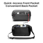 7L Travel Sling Bag Shoulder Pack for 11 (M/(Fits 11-inch iPad Pro) / Black-m)