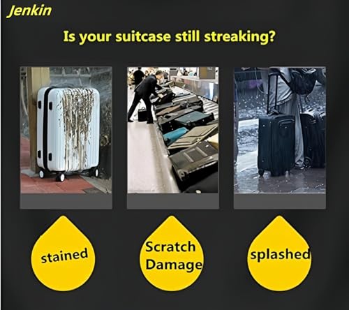 Luggage Protector Suitcase Cover PVC Waterproof Travel Suitcase Fits Most 20" to 30" (20" (13.8"L x 9.1"W x 20.9"H))