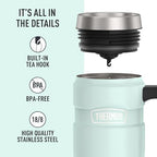 Stainless King Travel Mug with Handle (Matte Light Blue / 16 Ounces / Handle)