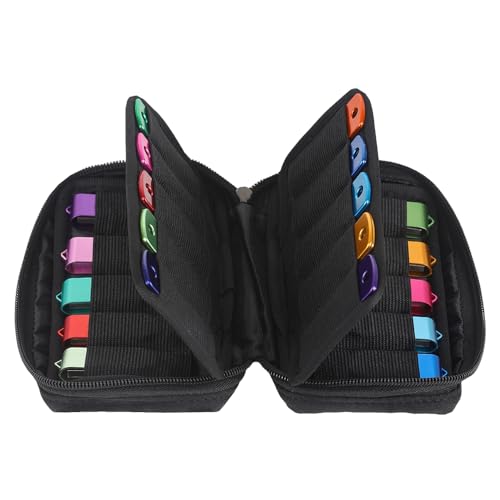 USB Flash Drive Case Organizer Premium Soft Neoprene Storage Holder with 20 Slots and 20 Label Tags for Thumb Drives (20 slots)