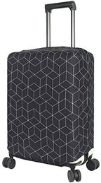 Travel Luggage Cover Suitcase Protector Fits 27 (Black Maze / L)