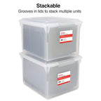 Store & Slide Plastic File Box (Clear)
