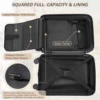 Luggage Sets 5 Piece (3-piece Set(20/24/28) / Black(20 top-open))