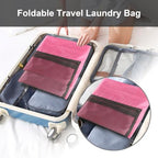 Laundry Backpack Portable Travel Laundry Bags with Straps and Mesh Pocket (Pink / 2 Pack)