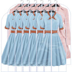Clear Garment Bags Clothes Covers for Closet Storage (24'' x 48''/12 Pack / White-Clear)