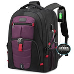 Large Laptop Backpack for Men (Black&purple / 17 inch)