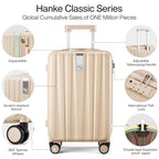 24 Inch Expandable Medium Checked Luggage with 8 Spinner Wheels (24 Inch EXT / Cuba Sand)