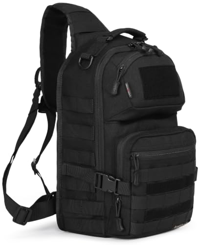 15L Tactical Sling Bag for Men (Black)