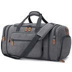 Canvas Duffle Bag (Grey / X-Large-60L (With Shoe Compartment))