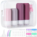 16 Pack Travel Bottles for Toiletries (16PCS/Cranberry)